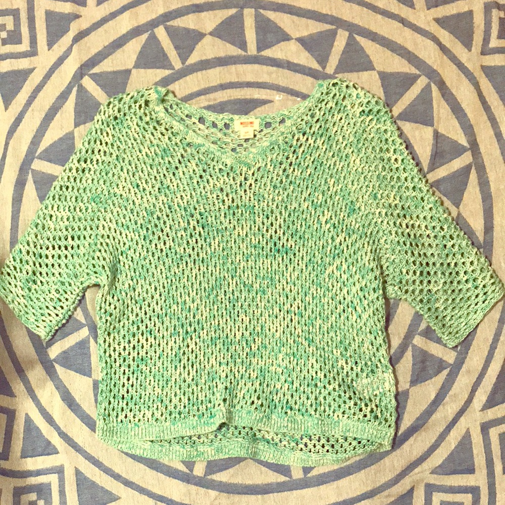 Cable Knit Blue Top